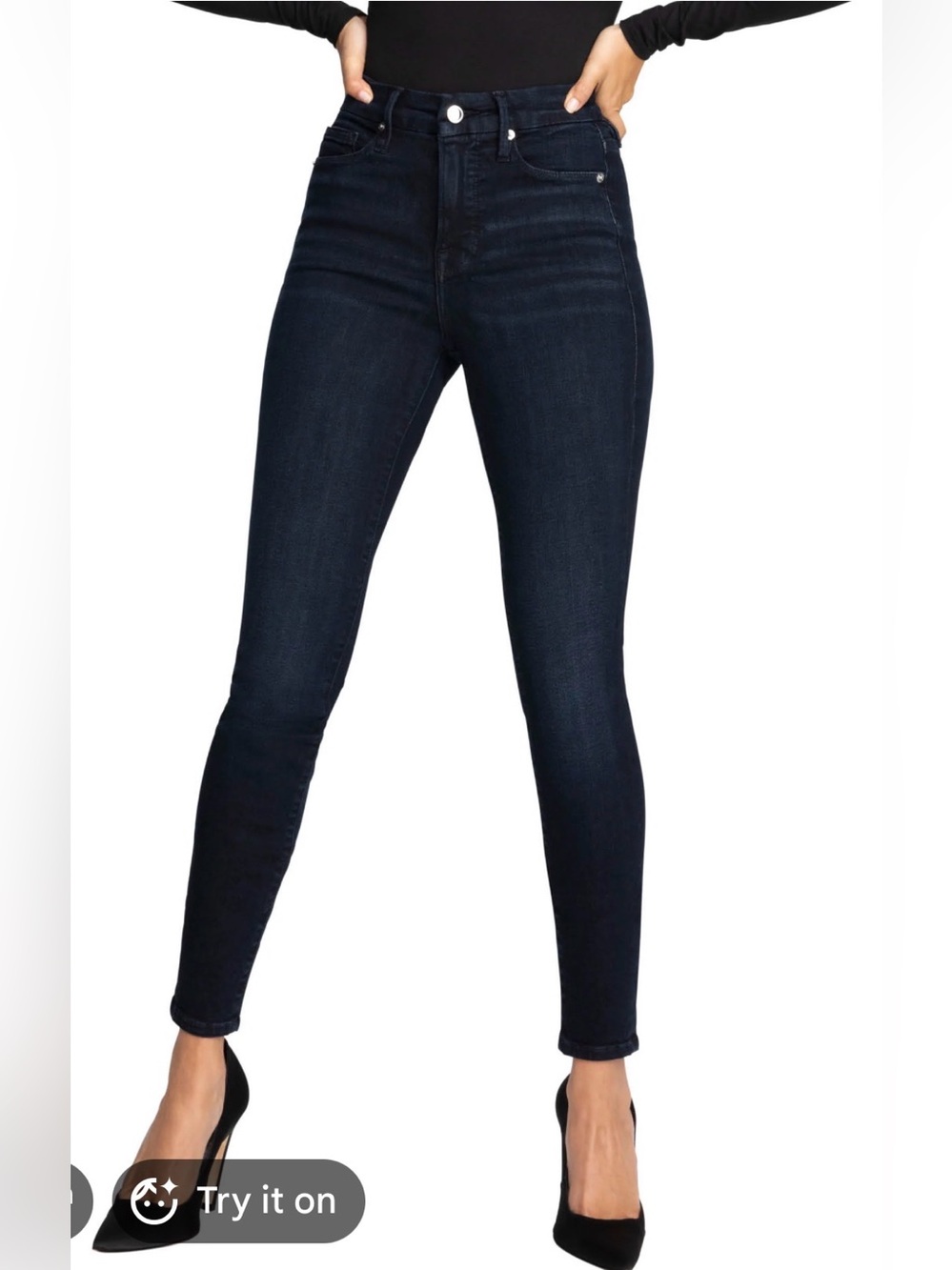 Good American Good Legs Dark Indigo Skinny Jeans. SZ. 29. 28” inseam